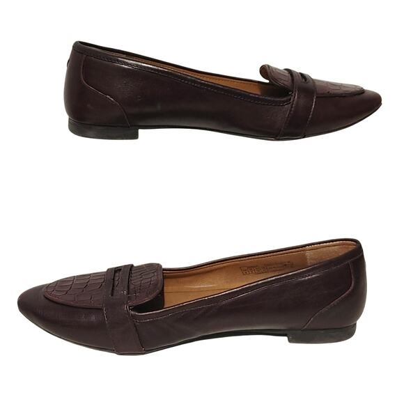 Vionic Savannah Pointed Flats Loafer Shoes Brown Leather Womens US 8 EU 38 - Picture 3 of 6
